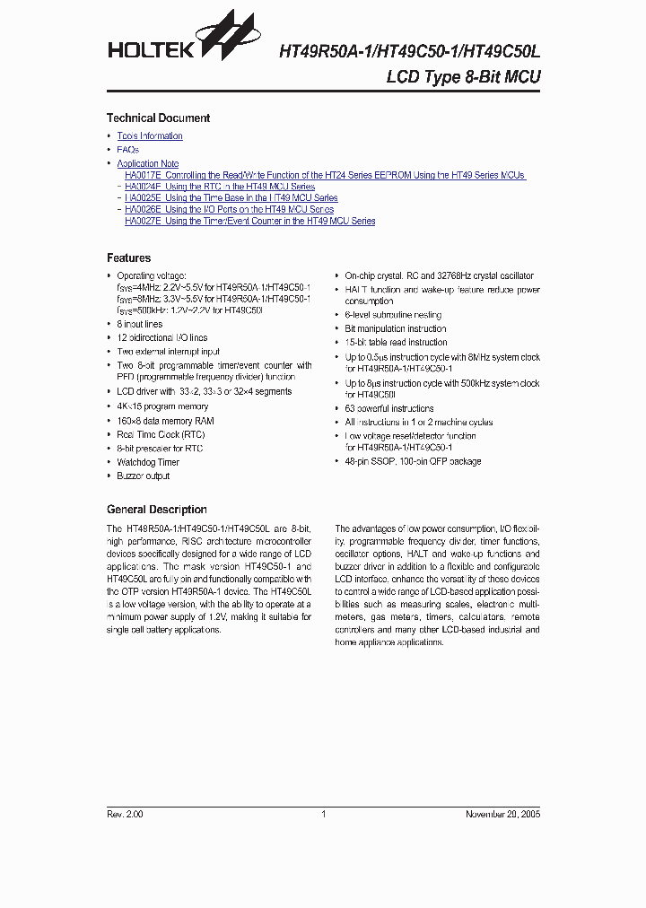 HT49C50L_1251610.PDF Datasheet