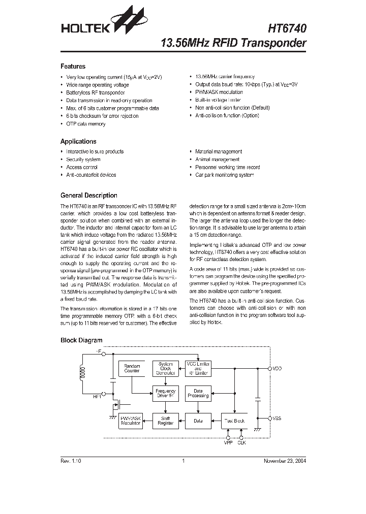 HT6740_1251630.PDF Datasheet