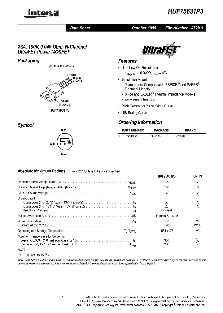 HUF75631P3_1251804.PDF Datasheet