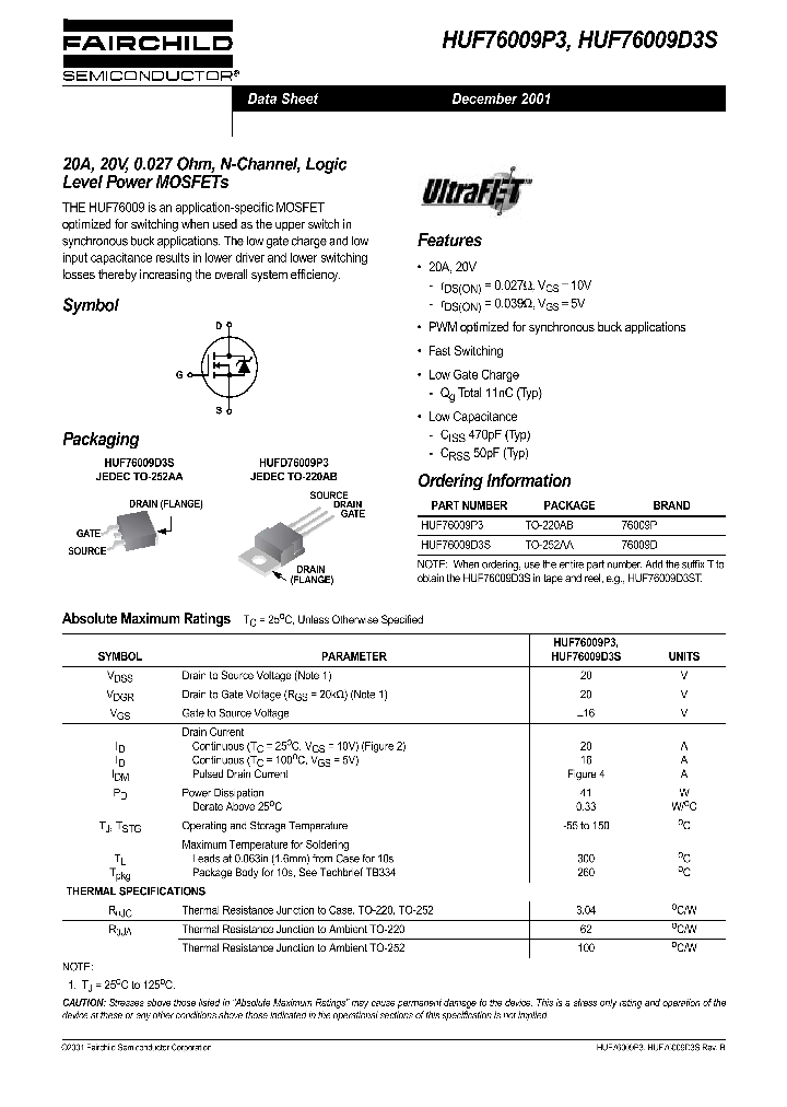 HUF76009P3_1251830.PDF Datasheet