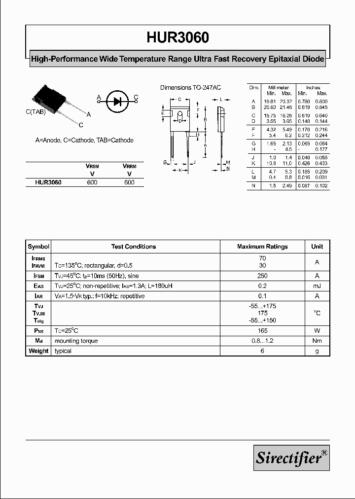 HUR3060_1251953.PDF Datasheet