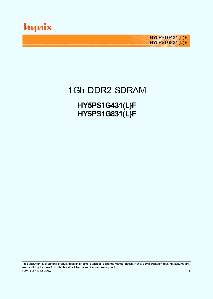 HY5PS1G431F_728291.PDF Datasheet
