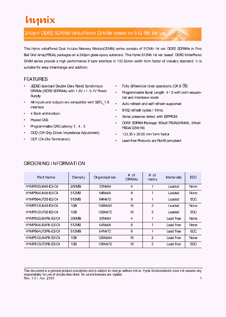 HYMP564U72P8-E3C4_1252365.PDF Datasheet