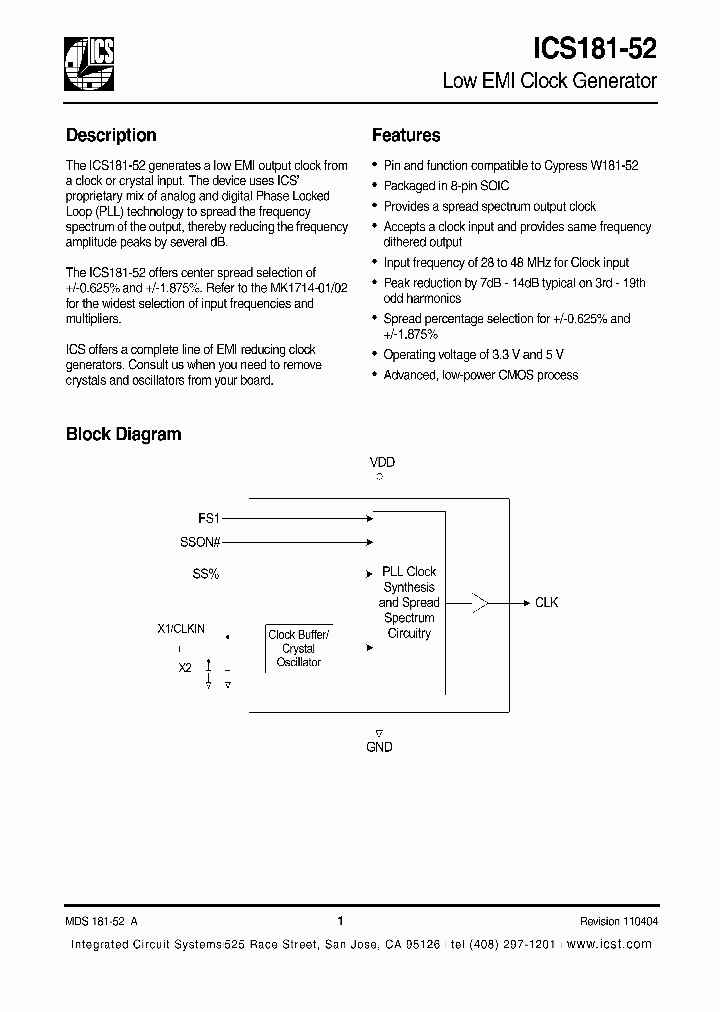 ICS181M-52T_1252742.PDF Datasheet