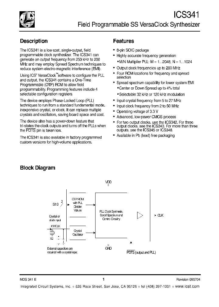 ICS341MP_1252780.PDF Datasheet