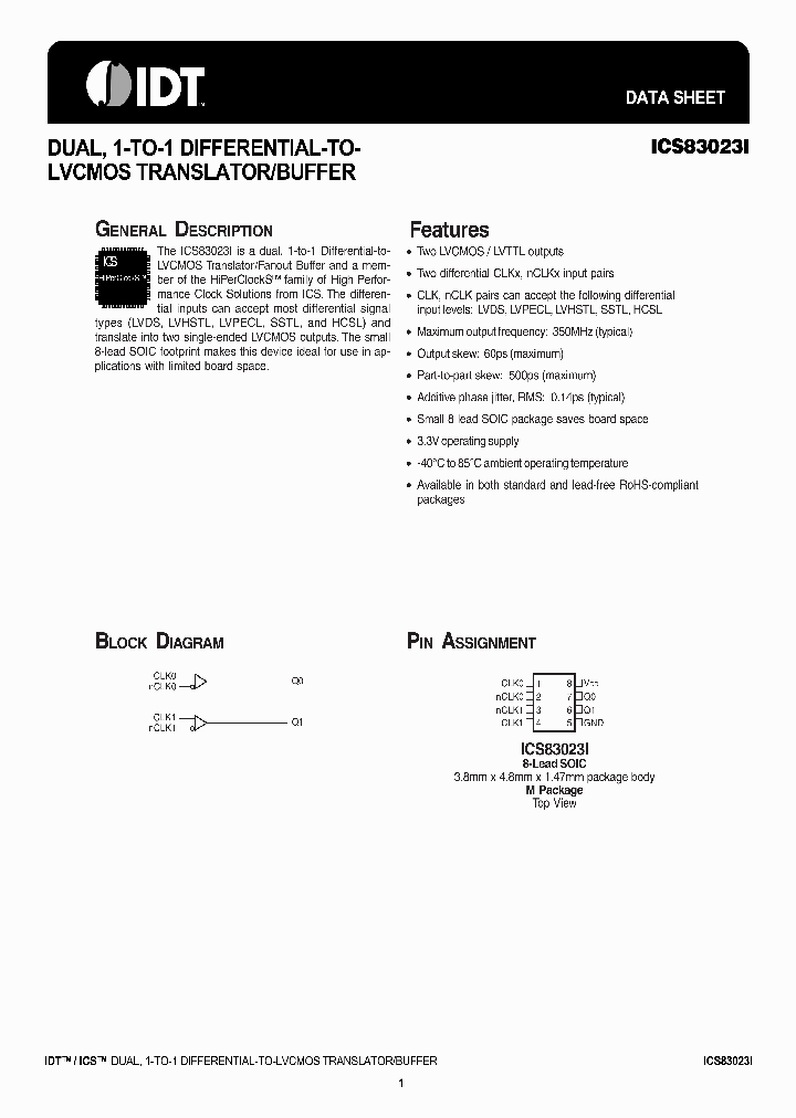 ICS83023AMI_1073715.PDF Datasheet