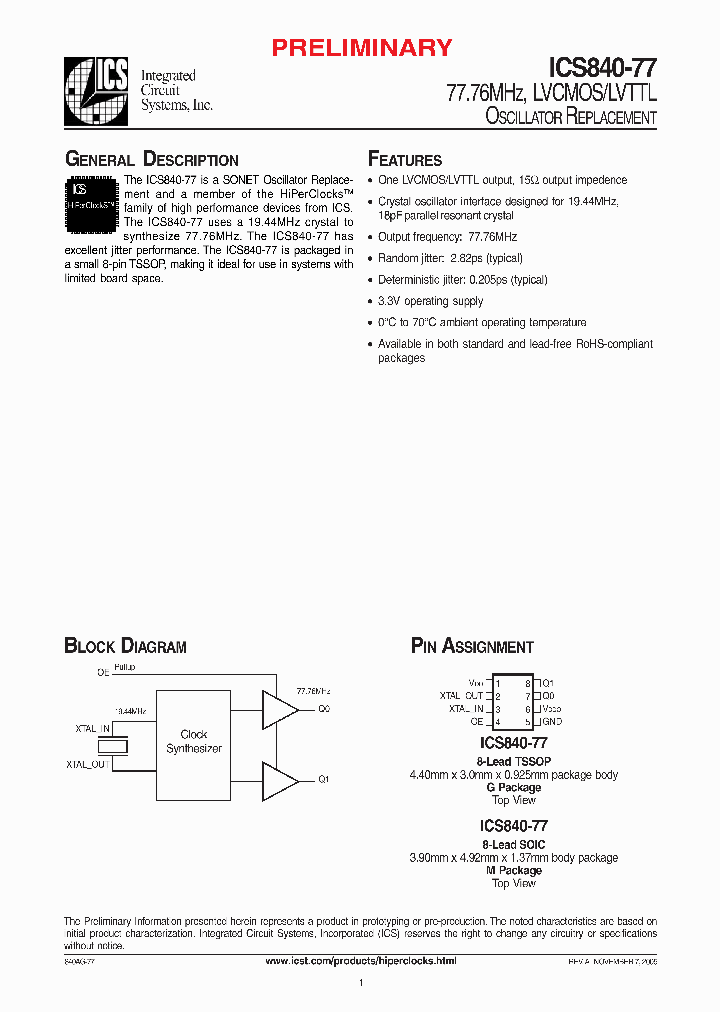 ICS840-77_751137.PDF Datasheet