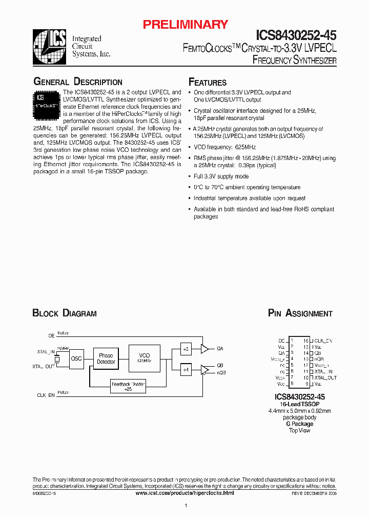 ICS8430252CG-45T_1252987.PDF Datasheet