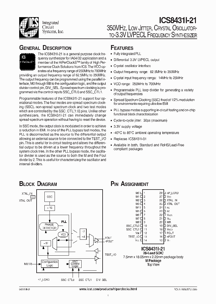 ICS8431I-21_1253008.PDF Datasheet