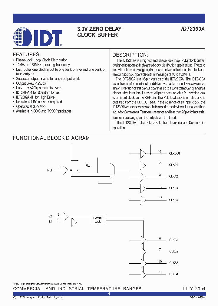 IDT2309A-1PGI_1253580.PDF Datasheet