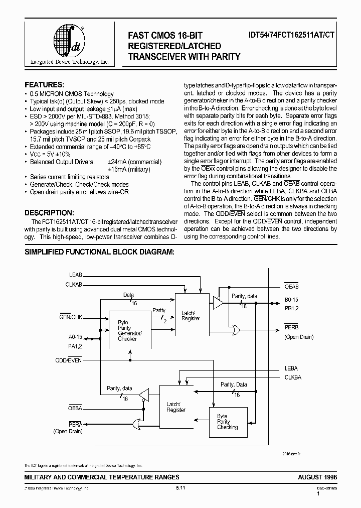 IDT74FCT162511CTPA_829477.PDF Datasheet