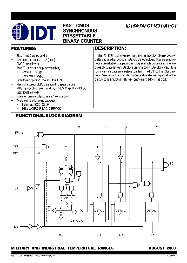 IDT54FCT163TSOB_1253619.PDF Datasheet