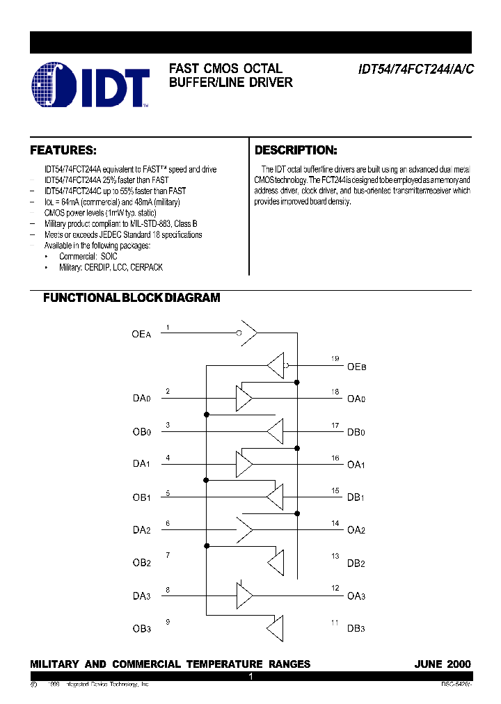 IDT54FCT244SOB_1253633.PDF Datasheet
