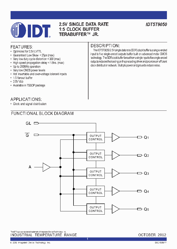 IDT5T9050PGI_1253664.PDF Datasheet