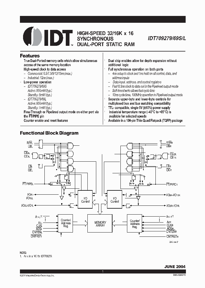 IDT709279S12PF_808843.PDF Datasheet