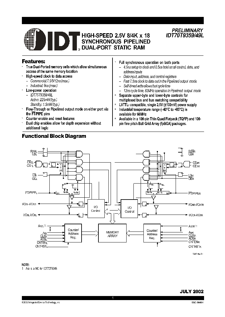 IDT70T9359L7PF_691812.PDF Datasheet