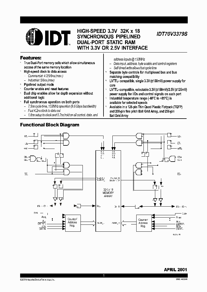 IDT70V3379S6PRFI_1253760.PDF Datasheet