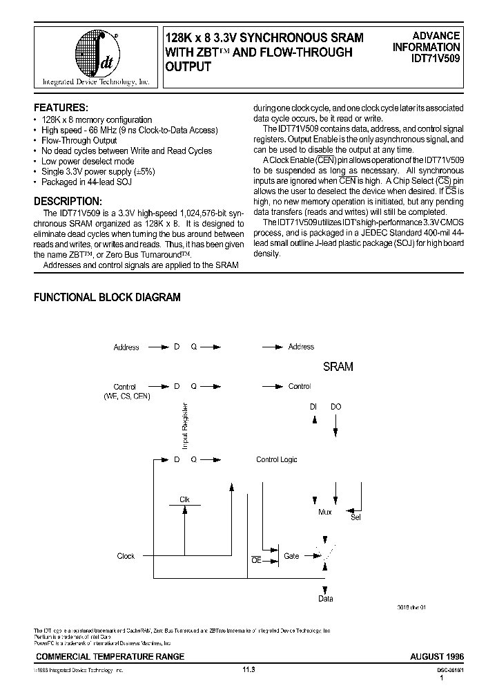 IDT71V509S66Y_1253853.PDF Datasheet
