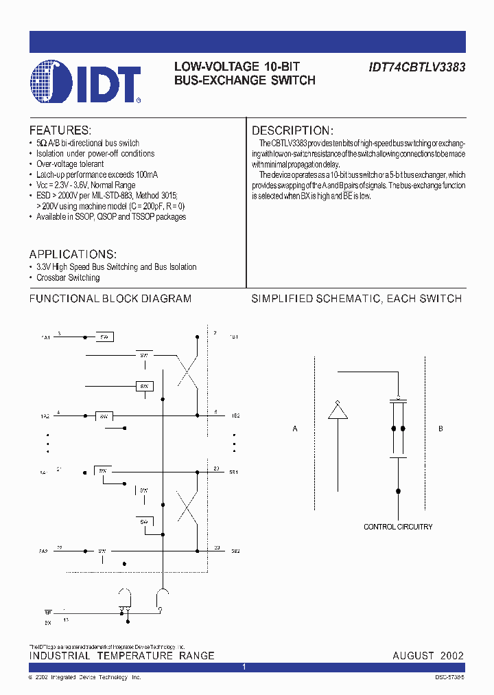 IDT74CBTLV3383Q_1254014.PDF Datasheet