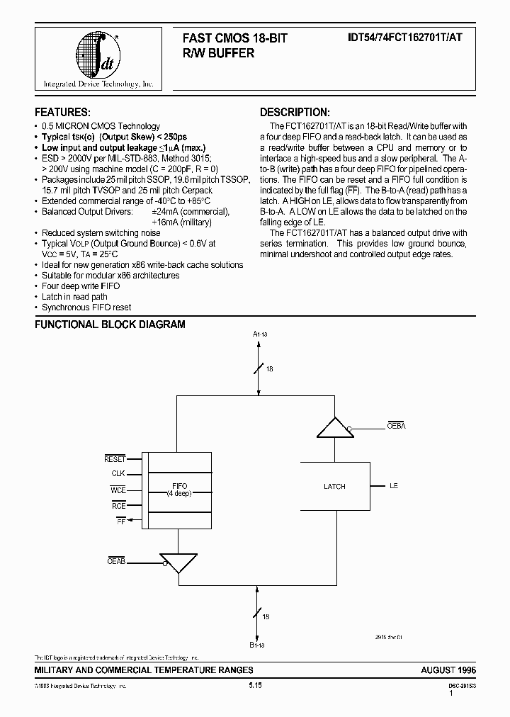 IDT74FCT162701T_896800.PDF Datasheet