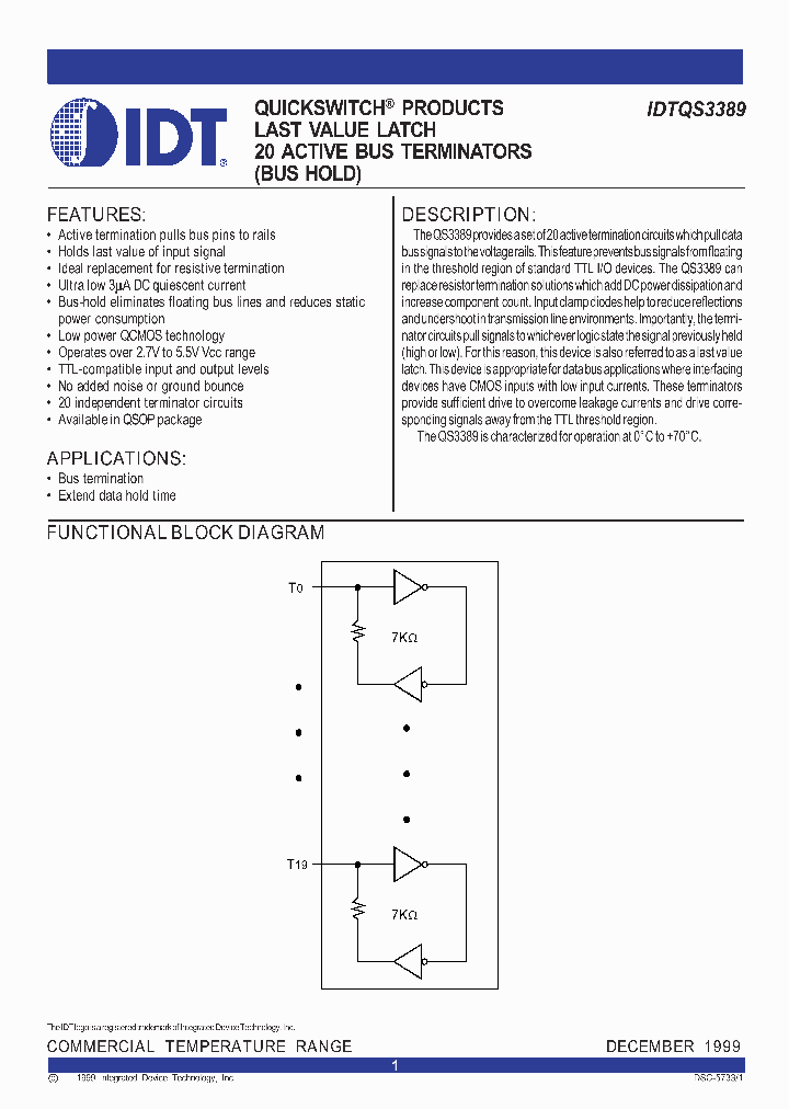 IDTQS3389Q_1254199.PDF Datasheet