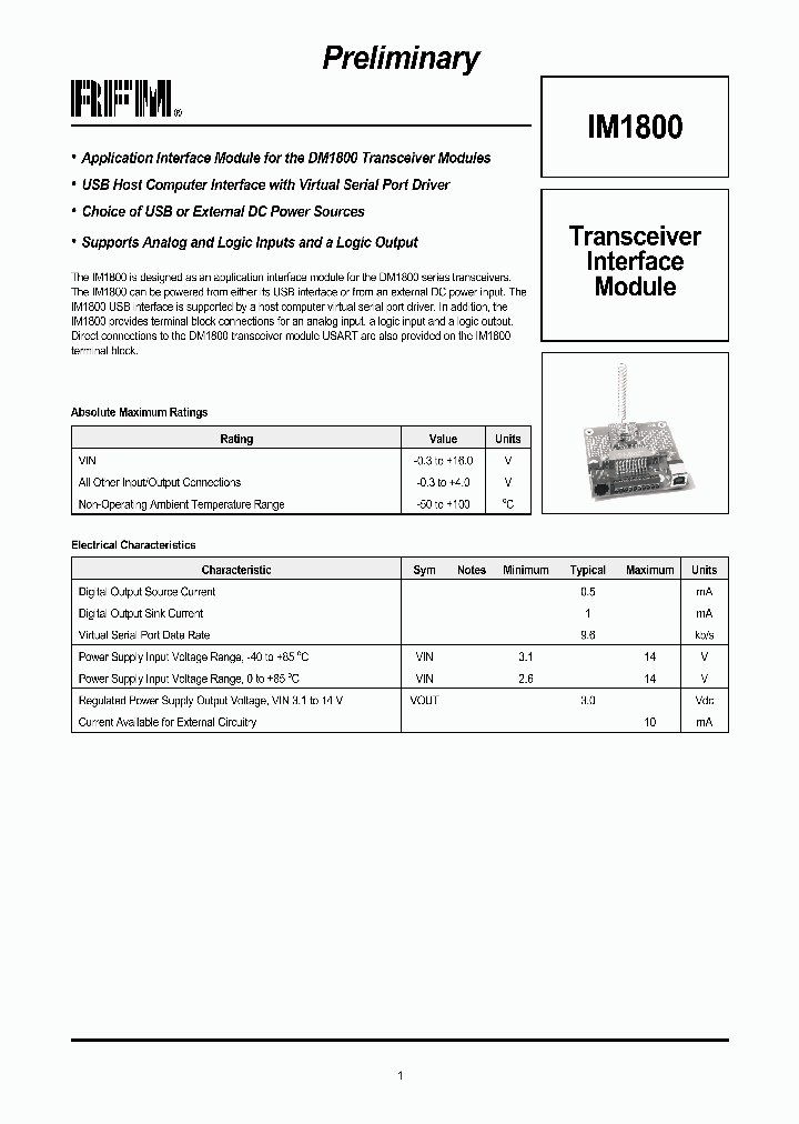 IM1800_1254567.PDF Datasheet