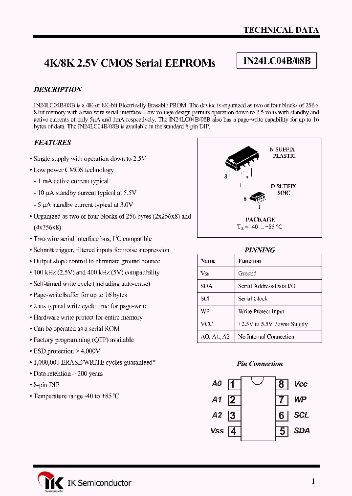 IN24LC08N_1254664.PDF Datasheet