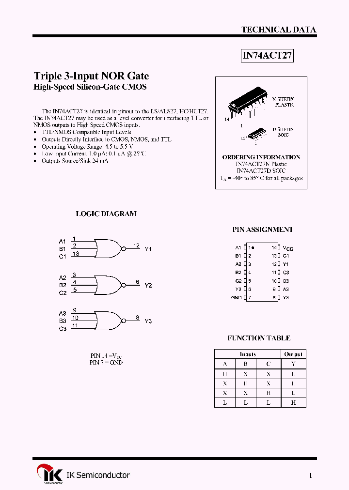 IN74ACT27N_1254747.PDF Datasheet