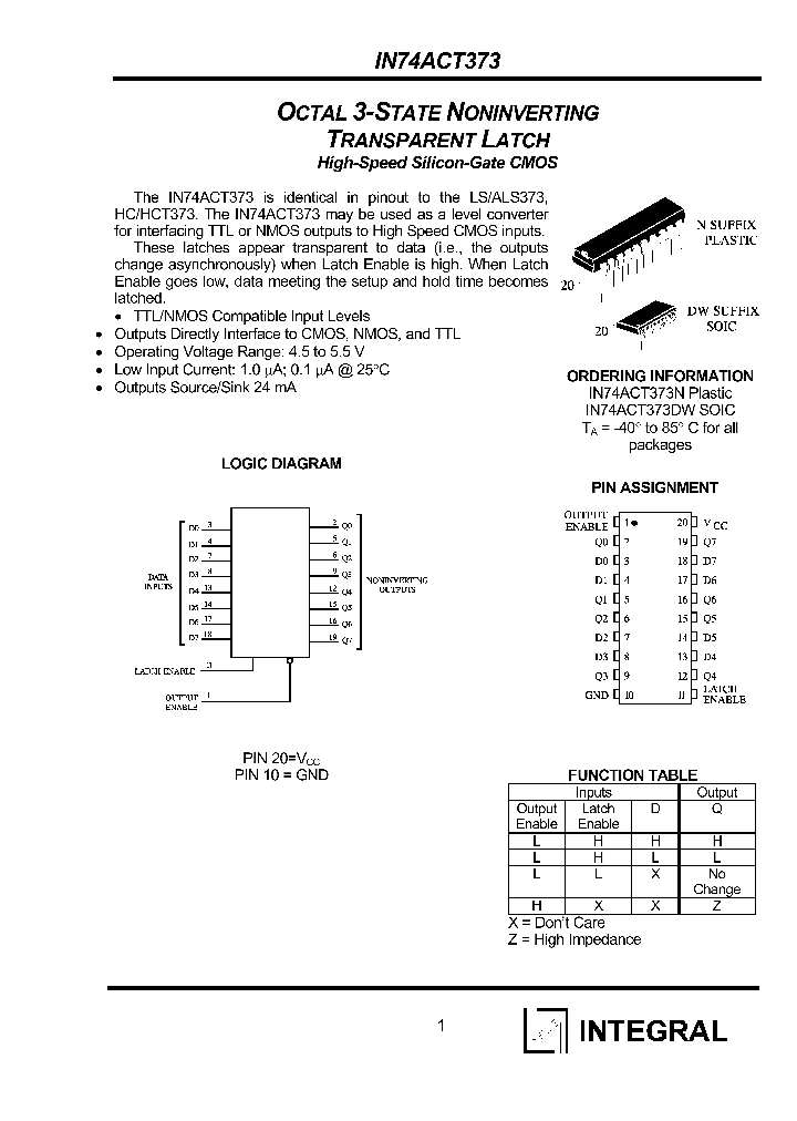 IN74ACT373N_1254752.PDF Datasheet