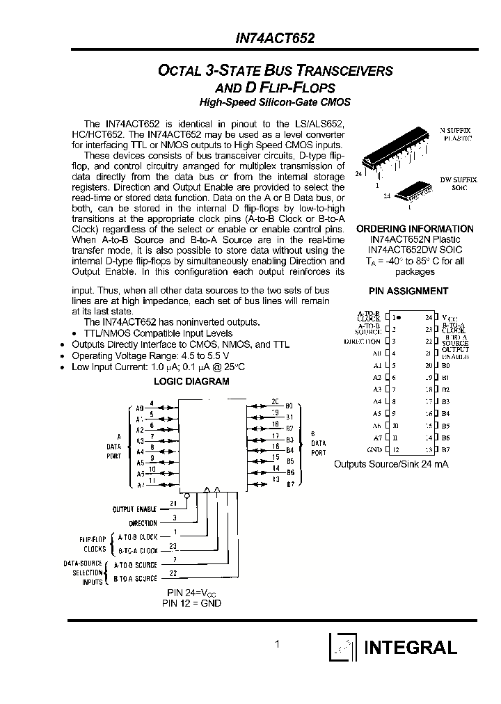 IN74ACT652N_1254763.PDF Datasheet