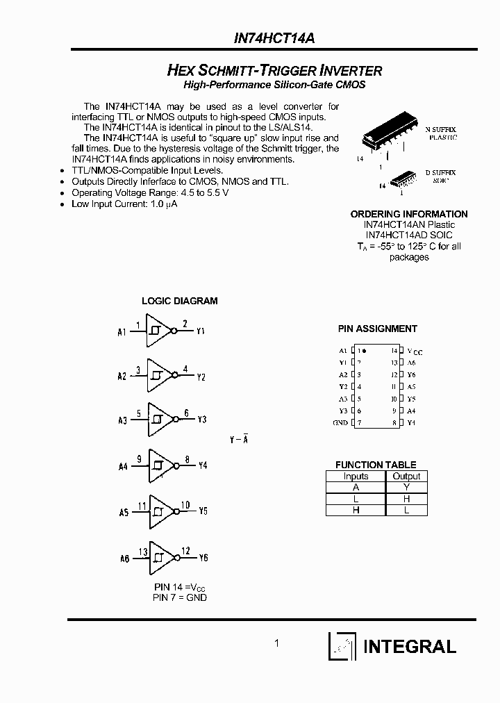 IN74HCT14AN_1254833.PDF Datasheet