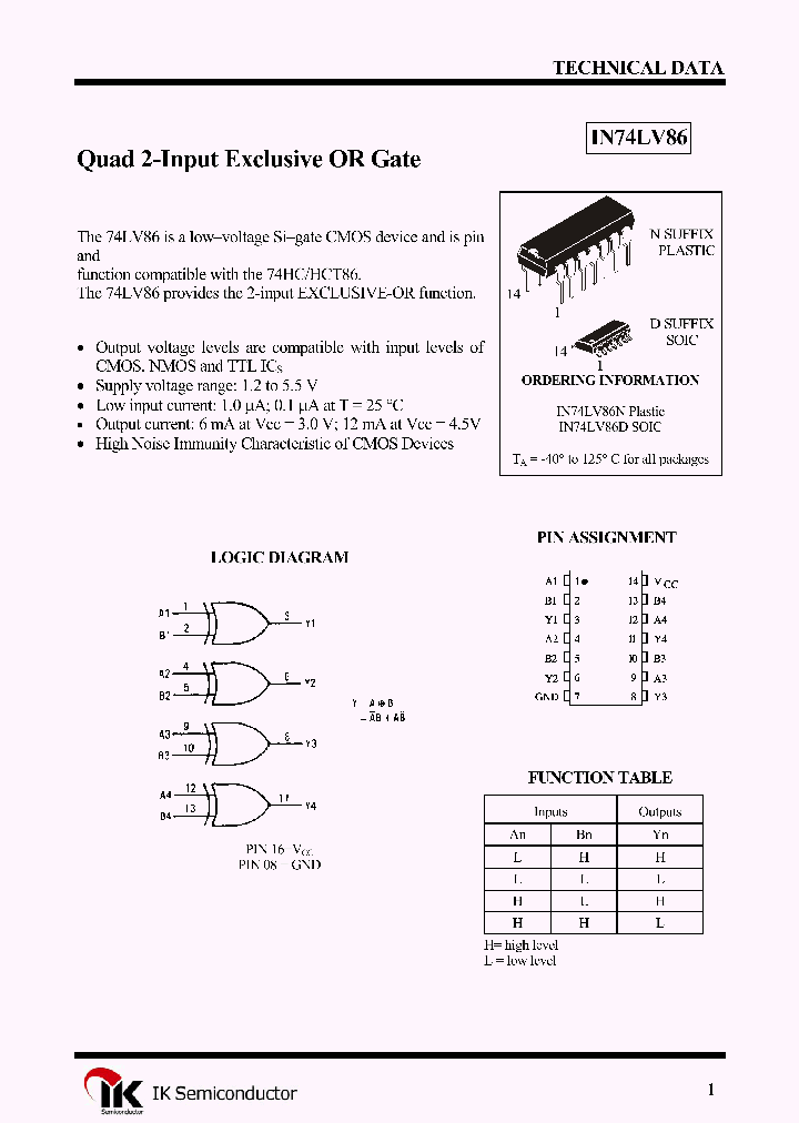 IN74LV86N_1254865.PDF Datasheet