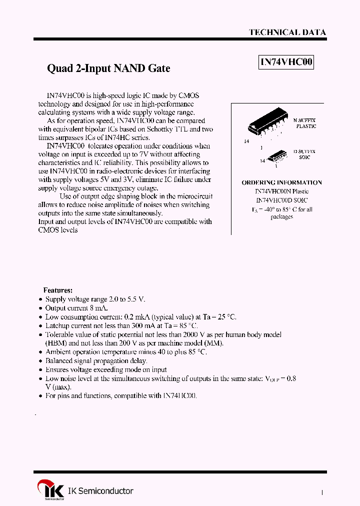 IN74VHC00N_1254866.PDF Datasheet