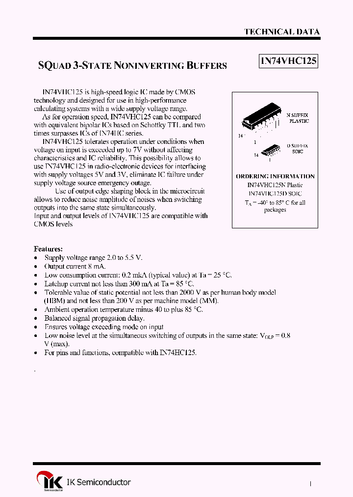 IN74VHC125N_1254869.PDF Datasheet