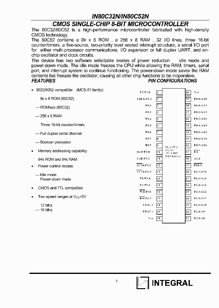 IN80C52N_1254889.PDF Datasheet