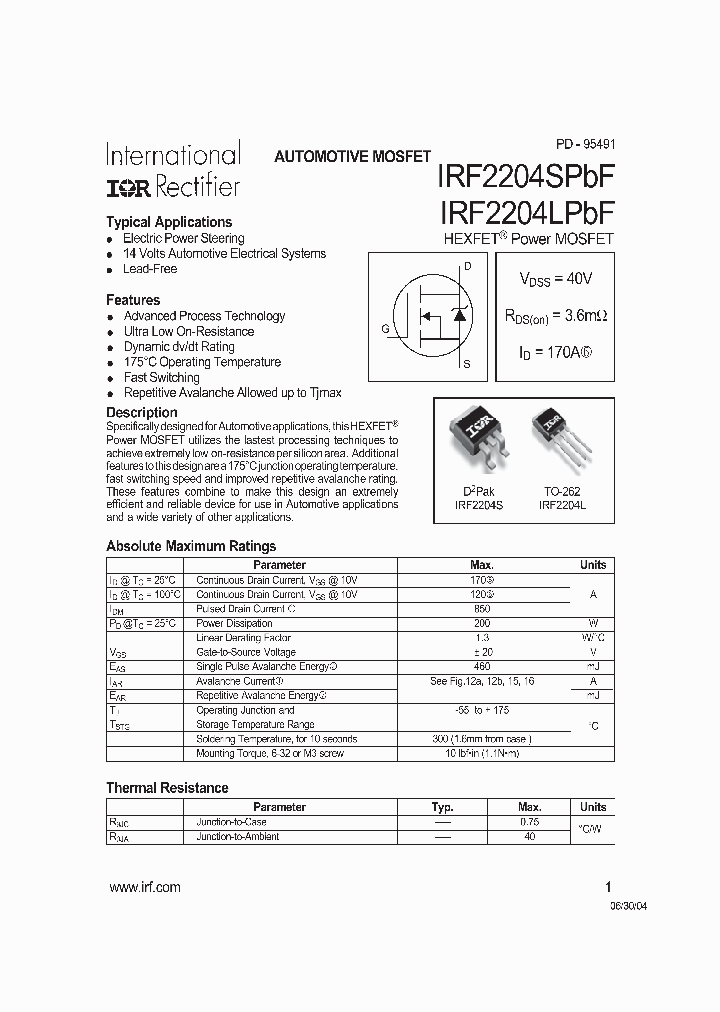 IRF2204LPBF_1129068.PDF Datasheet