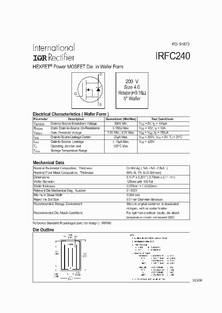 IRFC240_772609.PDF Datasheet