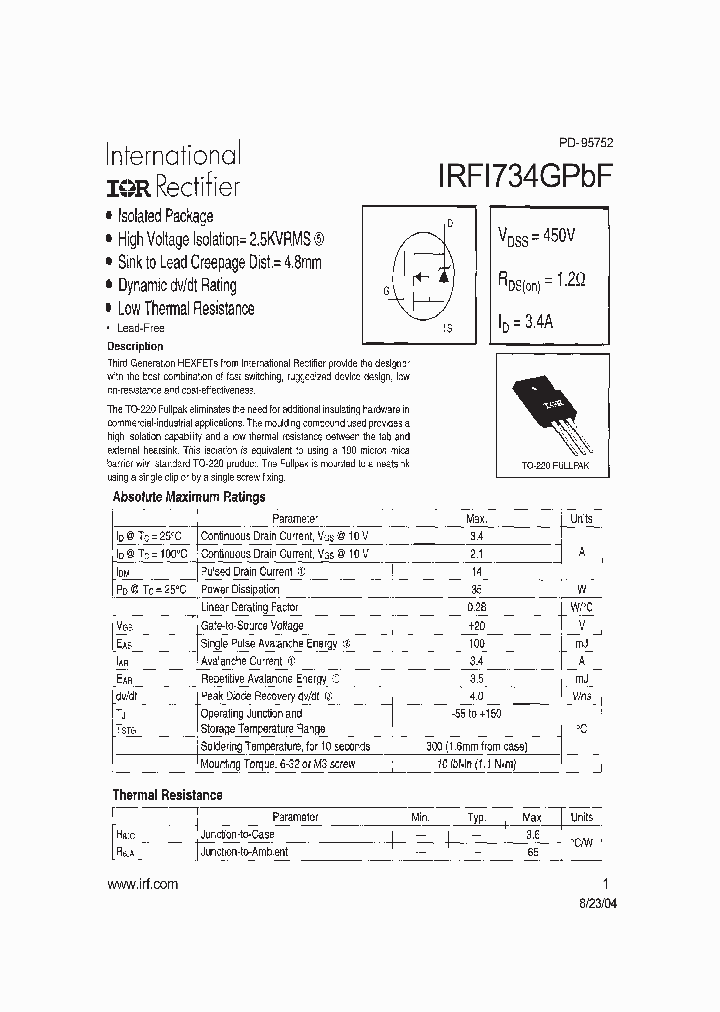 IRFI734GPBF_1255864.PDF Datasheet