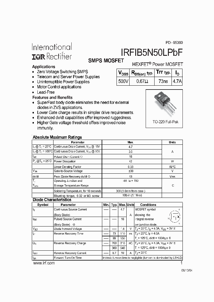 IRFIB5N50LPBF_1255882.PDF Datasheet
