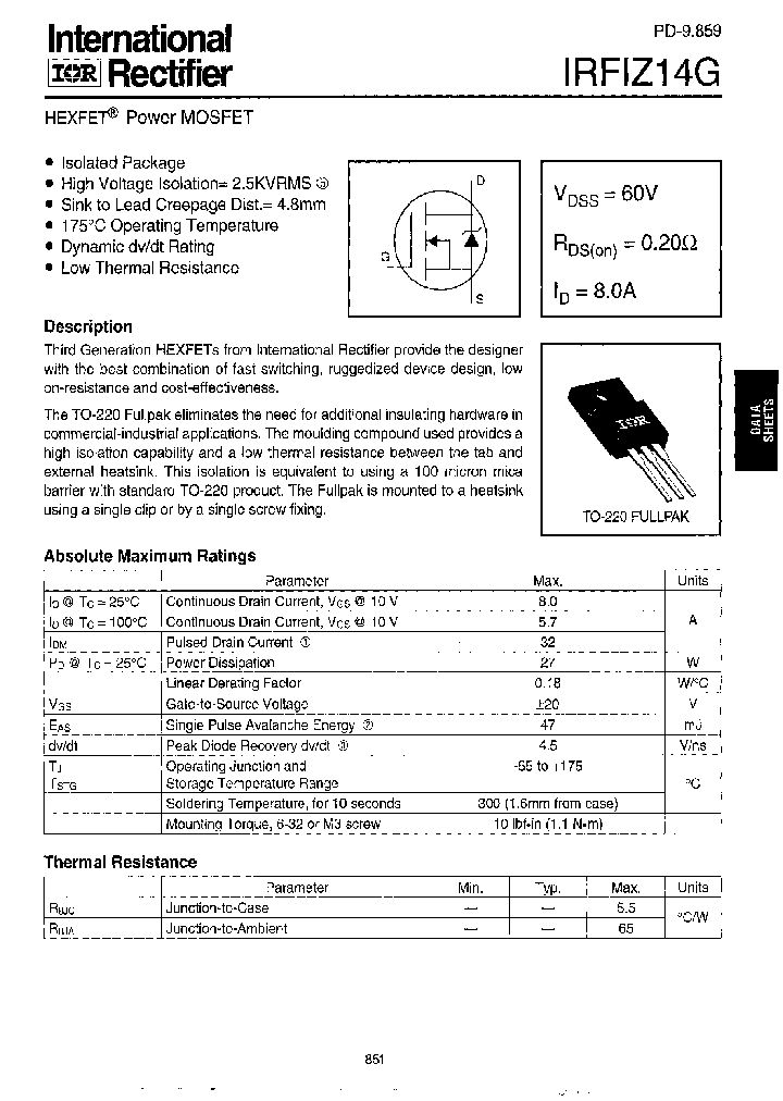 IRFIZ14G_1255897.PDF Datasheet