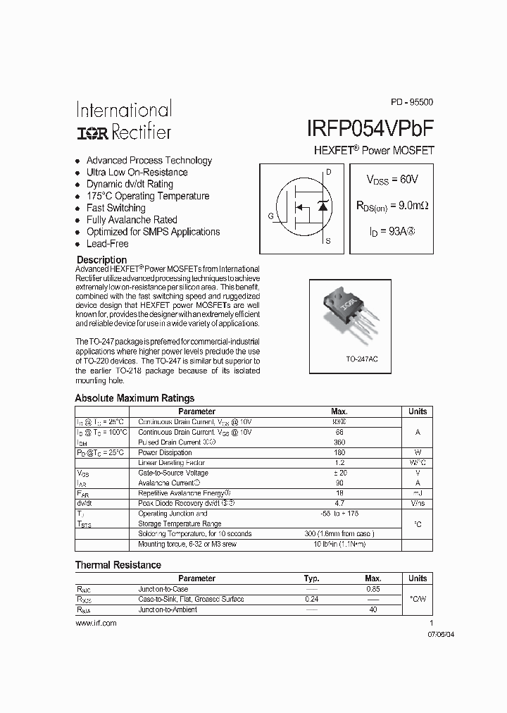 IRFP054VPBF_1146836.PDF Datasheet