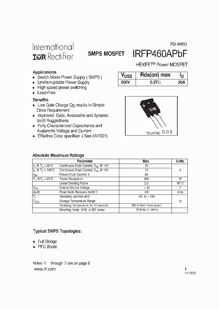 IRFP460APBF_1149782.PDF Datasheet