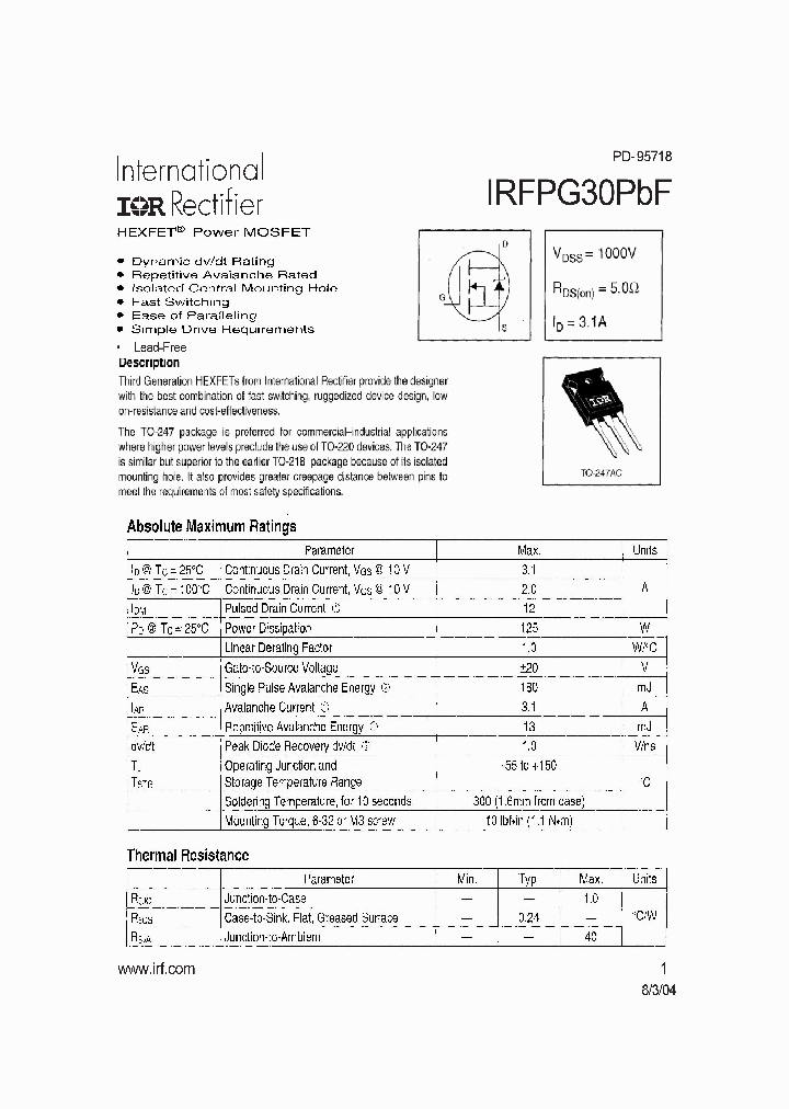 IRFPG30PBF_1256044.PDF Datasheet