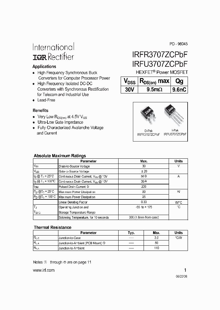 IRFU3707ZCPBF_732372.PDF Datasheet