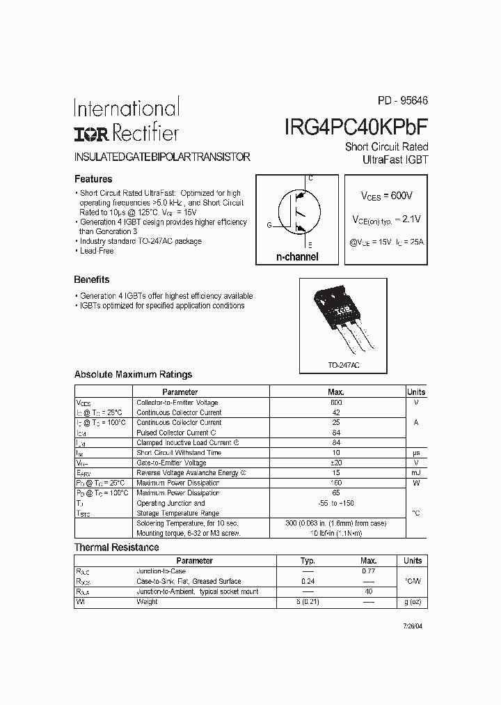 IRG4PC40KPBF_709384.PDF Datasheet