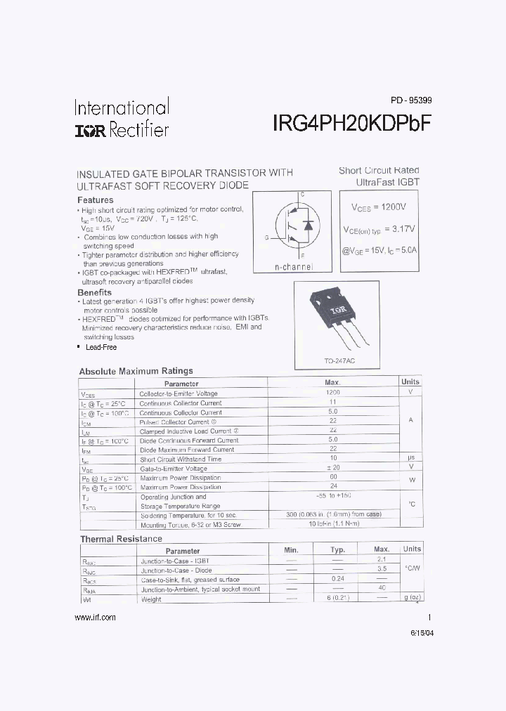 IRG4PH20KDPBF_1145835.PDF Datasheet