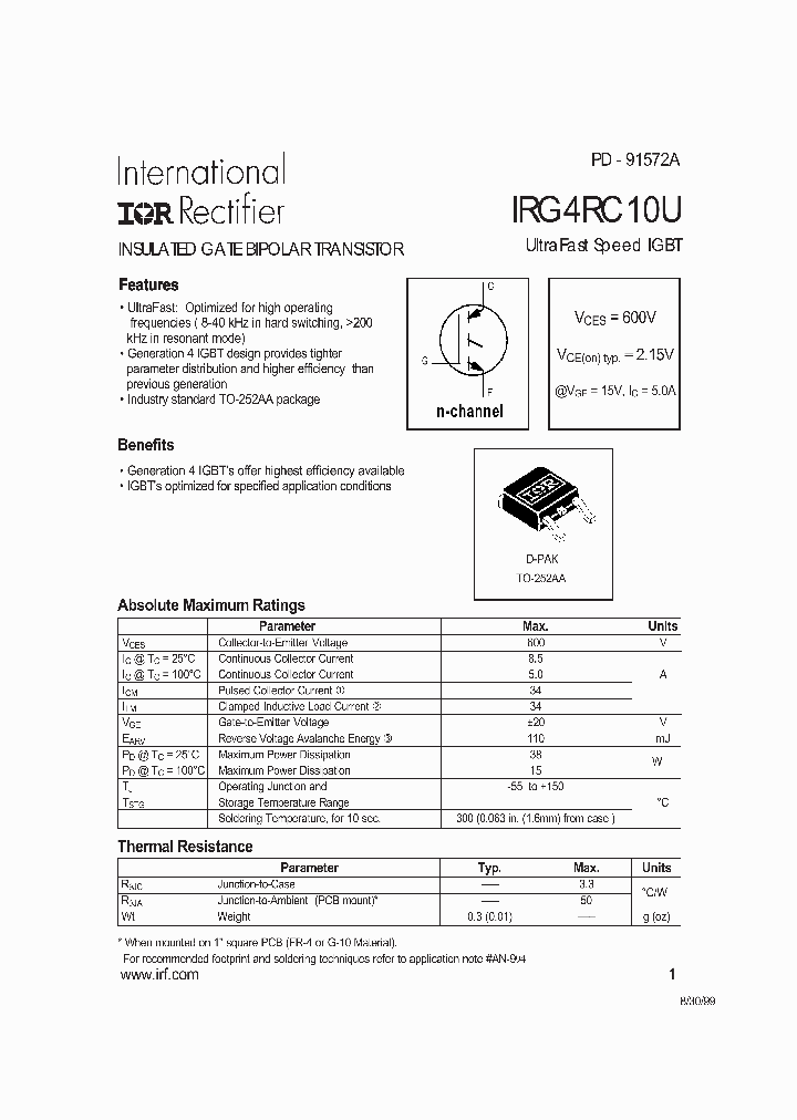 IRG4RC10U_788867.PDF Datasheet