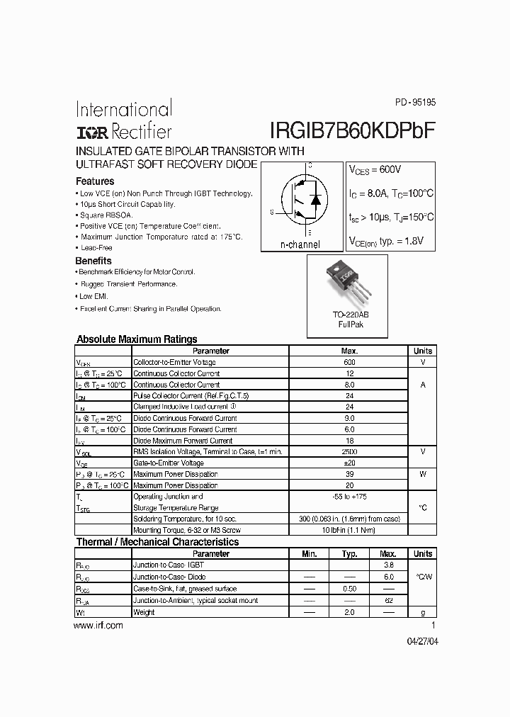 IRGIB7B60KDPBF_1256461.PDF Datasheet