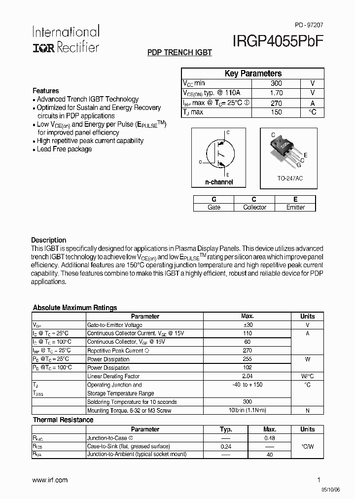 IRGP4055PBF_1256474.PDF Datasheet