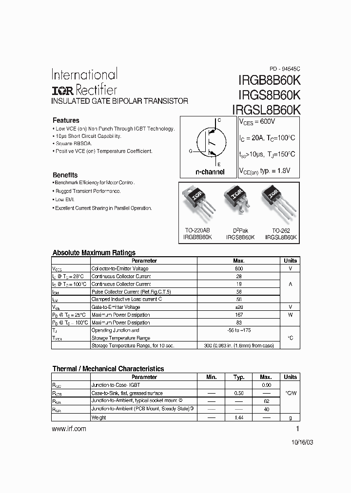 IRGS8B60K_788835.PDF Datasheet